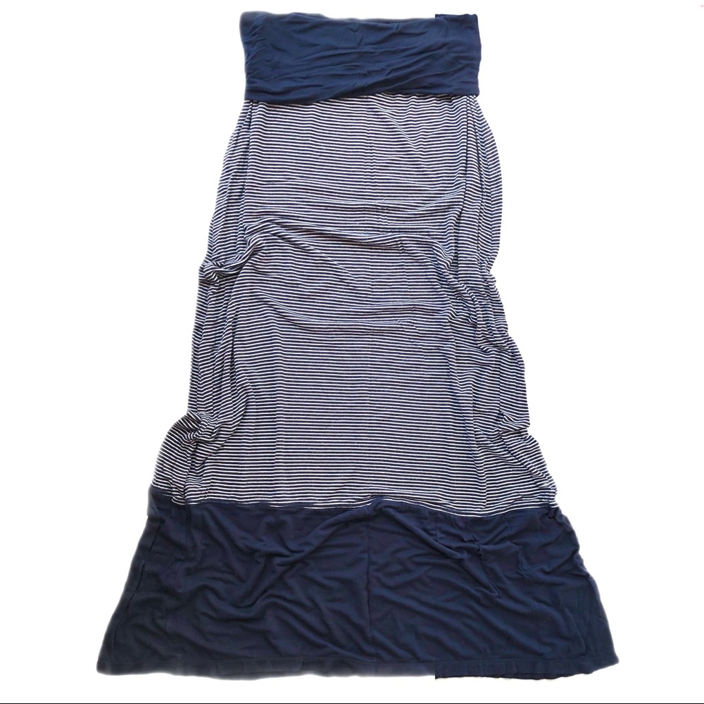 Studio M (Macys brand) navy+white maxi skirt, S